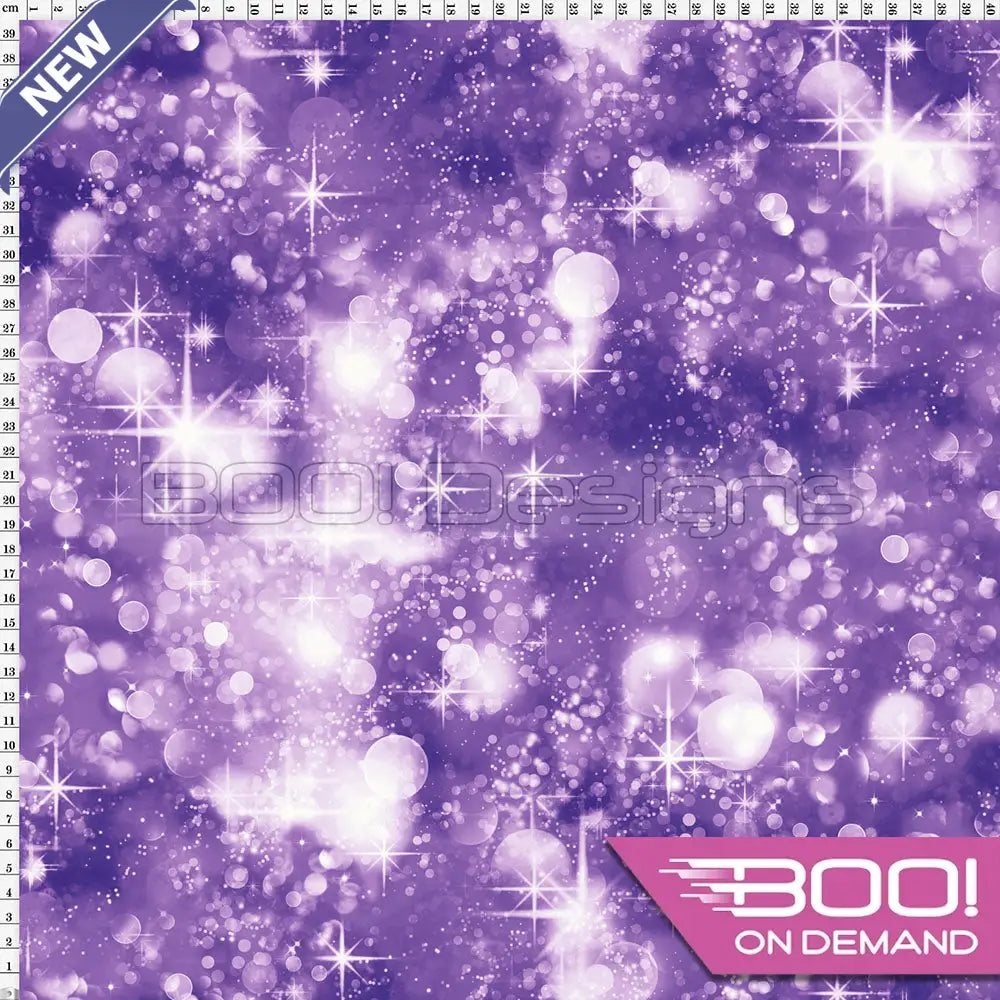 Spandex Unicorn Sparkles Purple Fabric