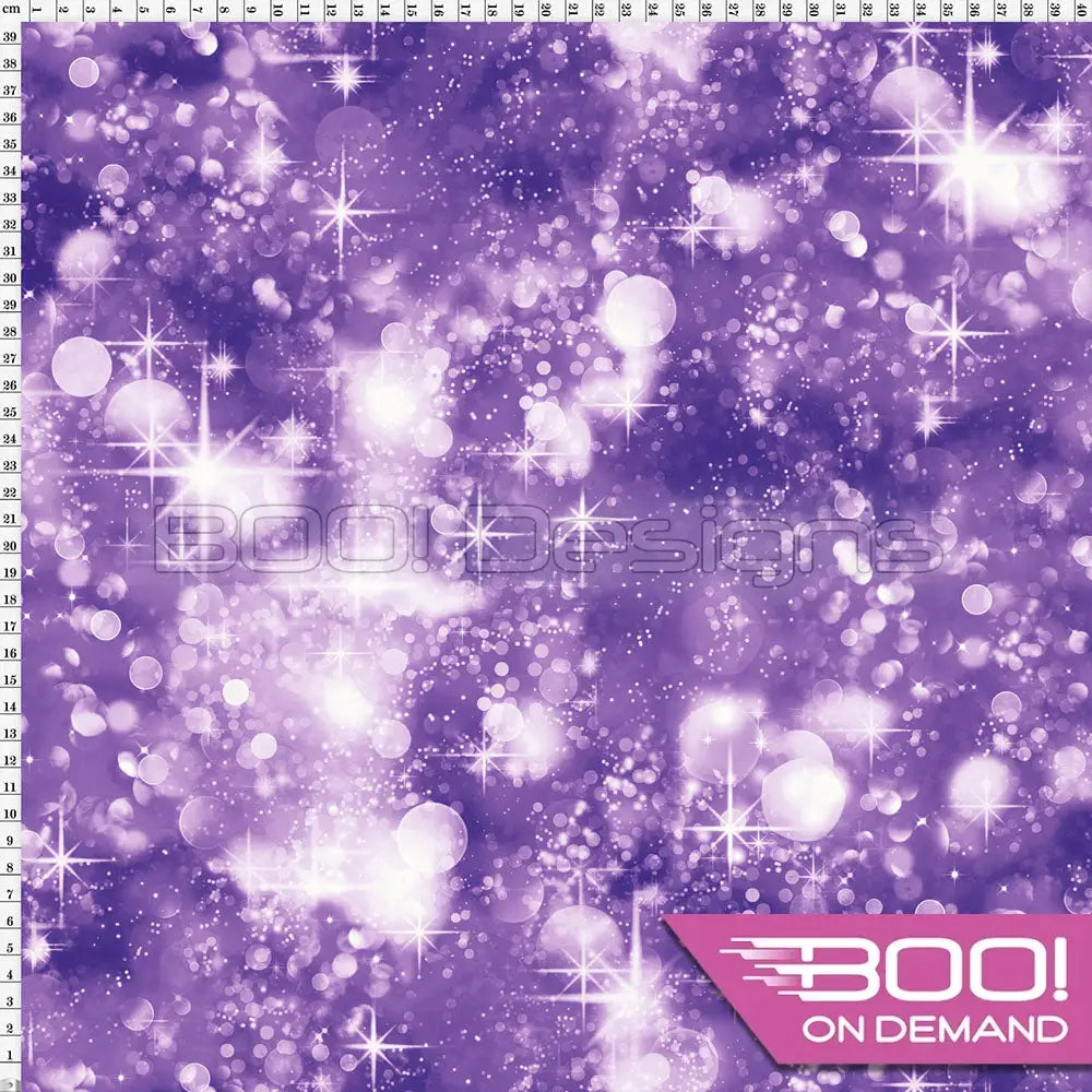 Spandex Unicorn Sparkles Purple Fabric