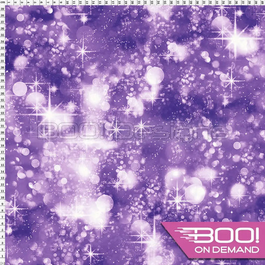 Spandex Unicorn Sparkles Purple Fabric