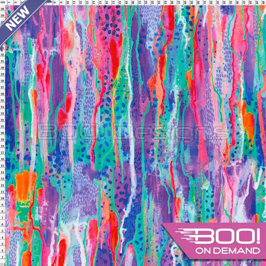 Spandex Urban Falls Purple Fabric