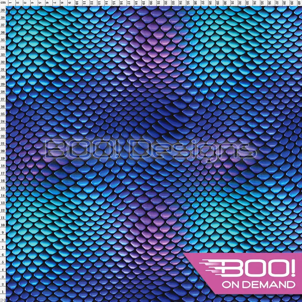 Spandex Viper Scales Purple Fabric