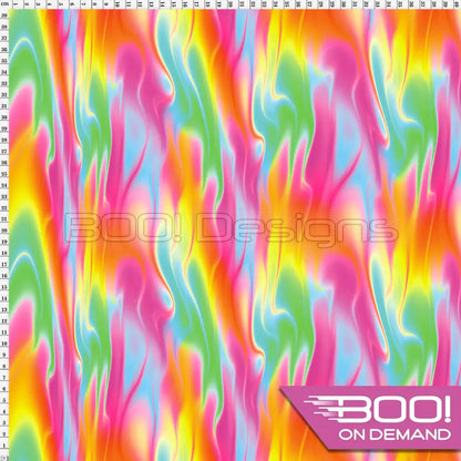Spandex Voodoo Orange Blue Green Fabric