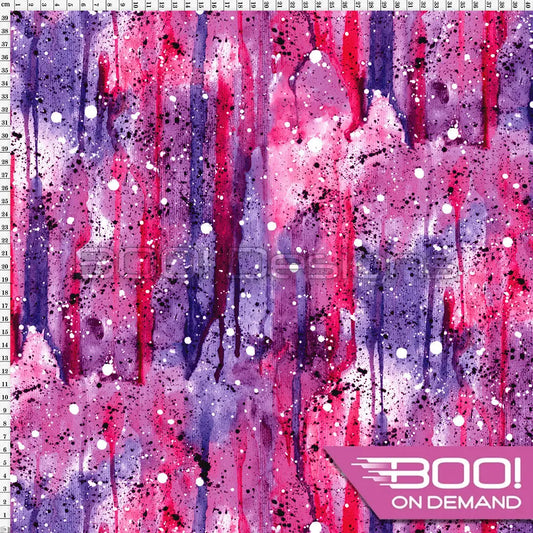 Spandex Warrior Splat Pink Purple Fabric