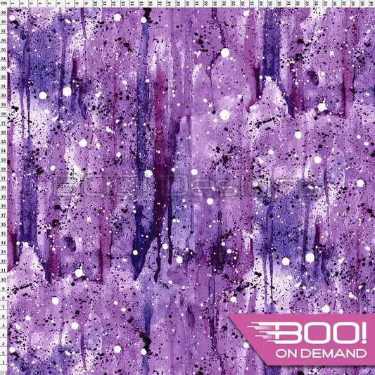 Spandex Warrior Splat Purple Fabric