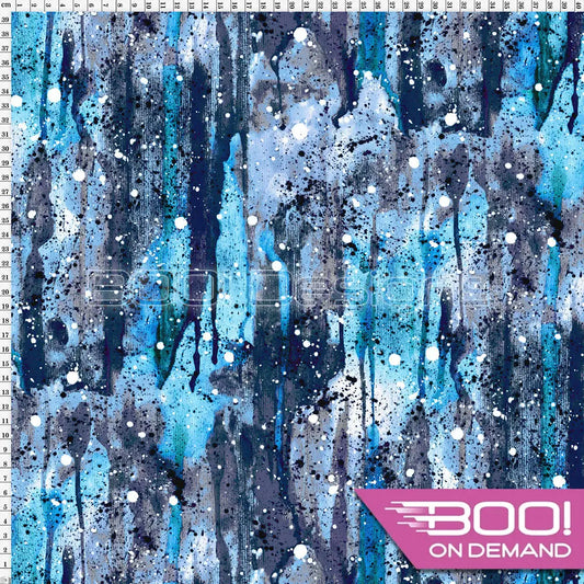 Spandex Warrior Splat Sky Grey Fabric