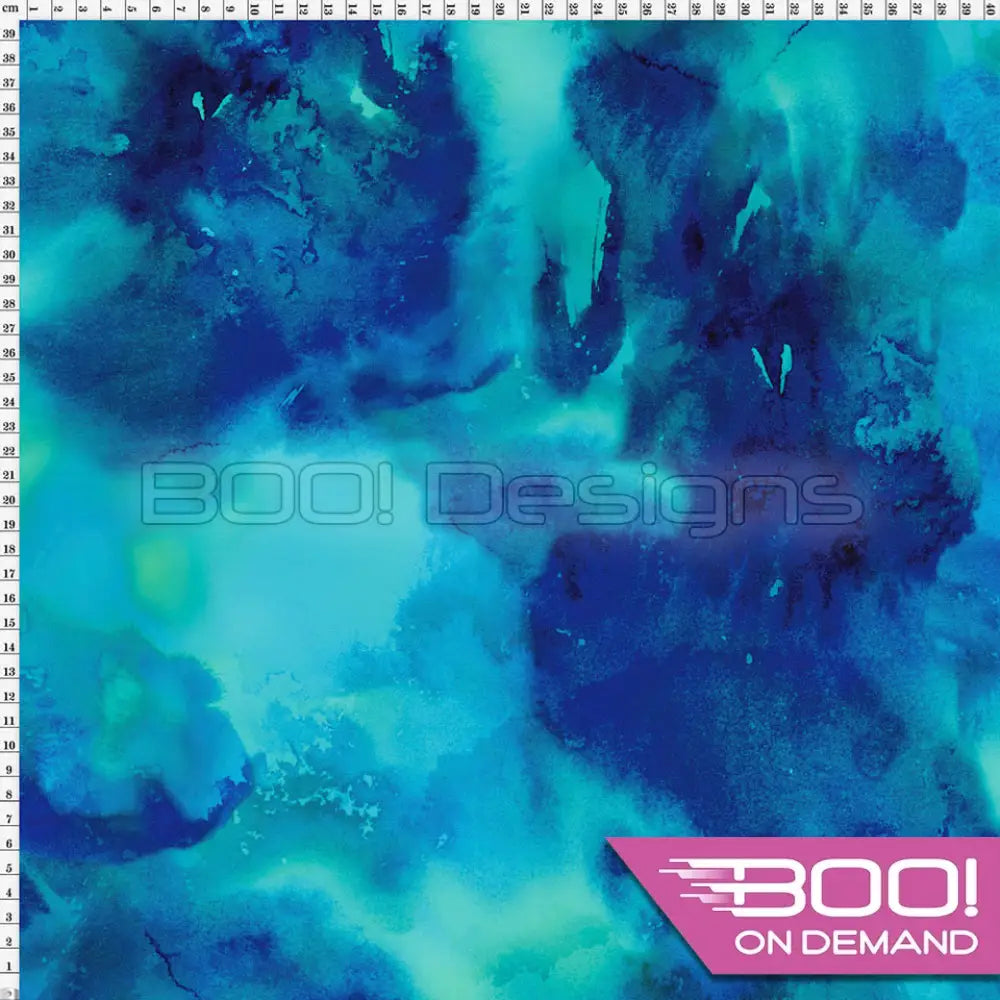 Spandex Water Marble Blue Fabric