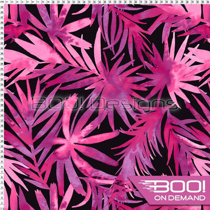 Spandex Water Palm Pink Fabric