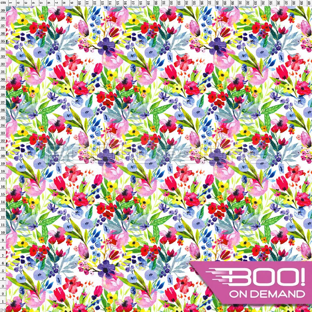 Spandex Watercolour Ditsy Fabric