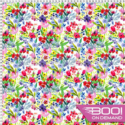 Spandex Watercolour Ditsy Fabric