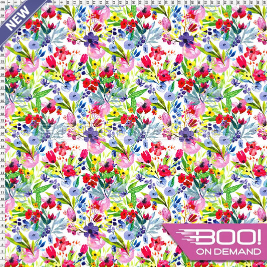 Spandex Watercolour Ditsy Fabric