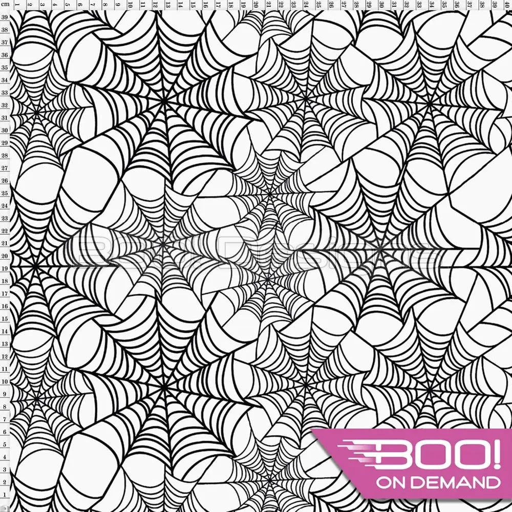 Spandex Webs White - Fabric
