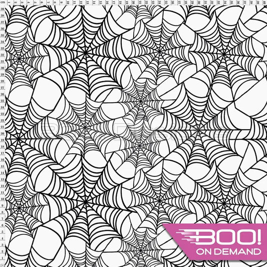 Spandex Webs White - Fabric