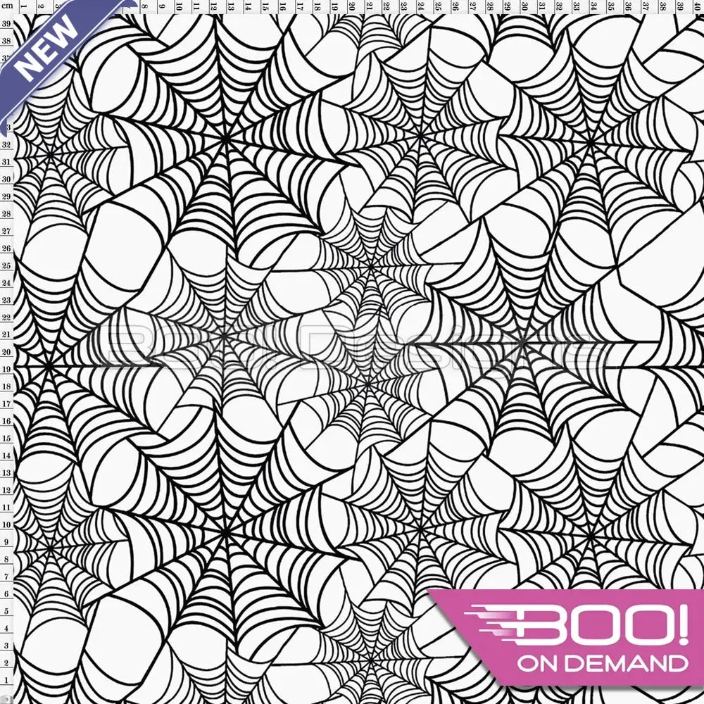 Spandex Webs White - Fabric