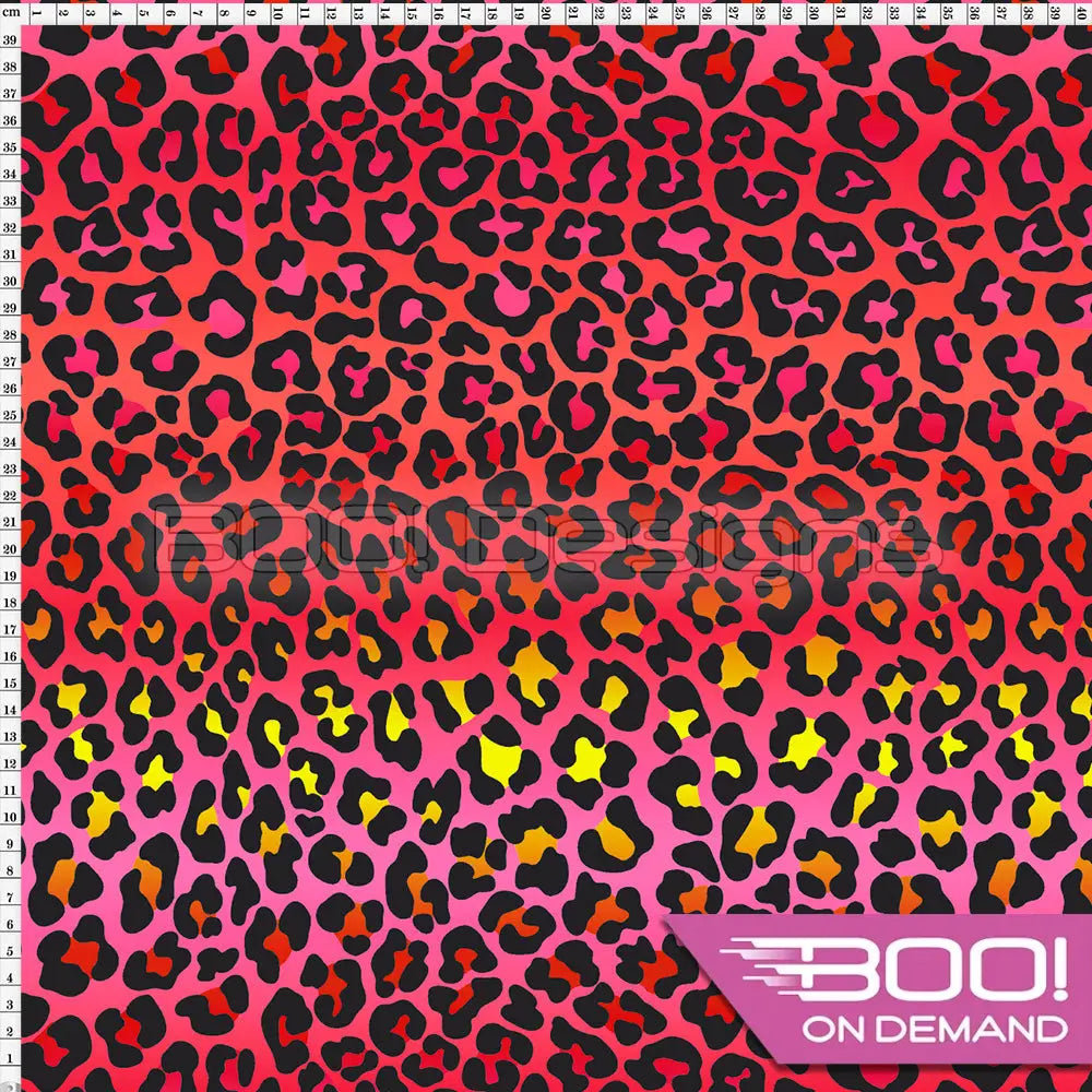 Spandex Wild Ombre Orange Pink Fabric