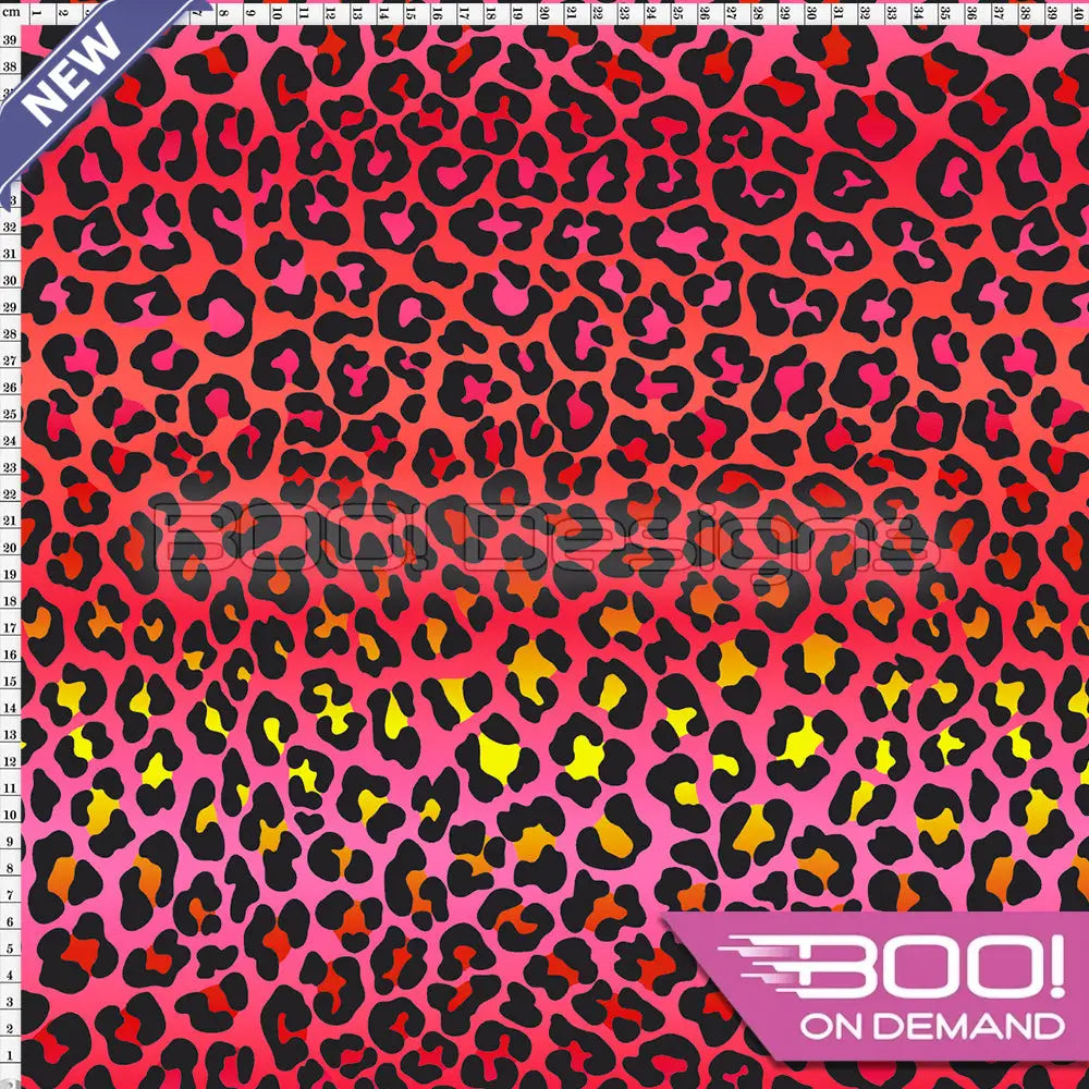 Spandex Wild Ombre Orange Pink Fabric