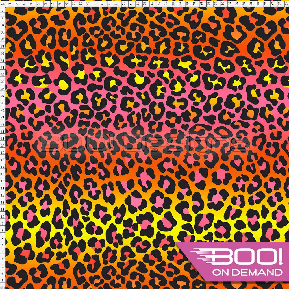 Spandex Wild Ombre Orange Yellow Fabric