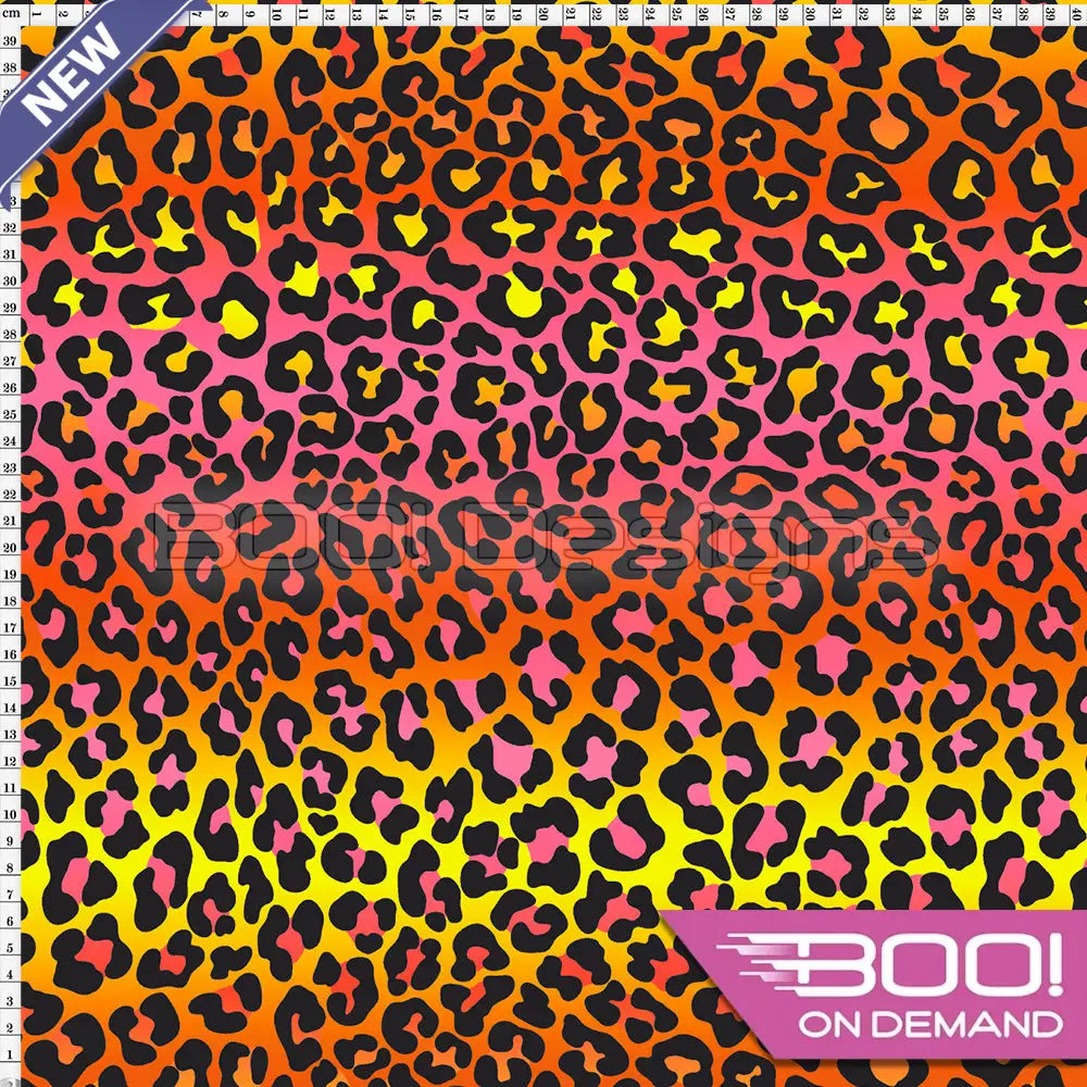 Spandex Wild Ombre Orange Yellow Fabric