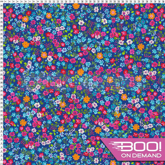 Spandex Wildflower Royal Fabric