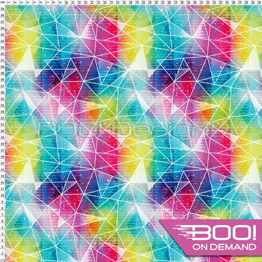 Spandex Winter Rainbow Geometric Fabric