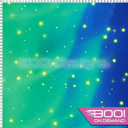 Spandex Xmas Aurora Green Fabric