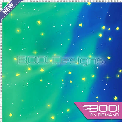 Spandex Xmas Aurora Green Fabric