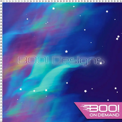 Spandex Xmas Aurora Purple Fabric