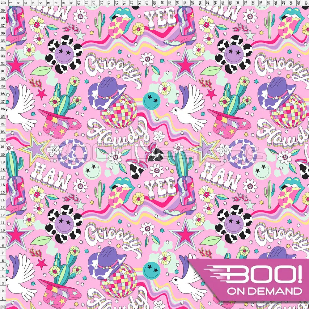 Spandex Yeehaw Pink Fabric