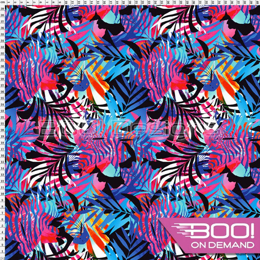 Spandex Zebra Palm Fabric