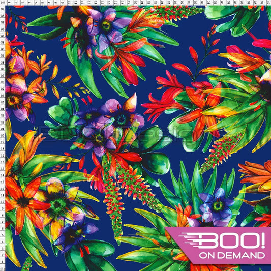 Spandex Zed Floral Navy Fabric