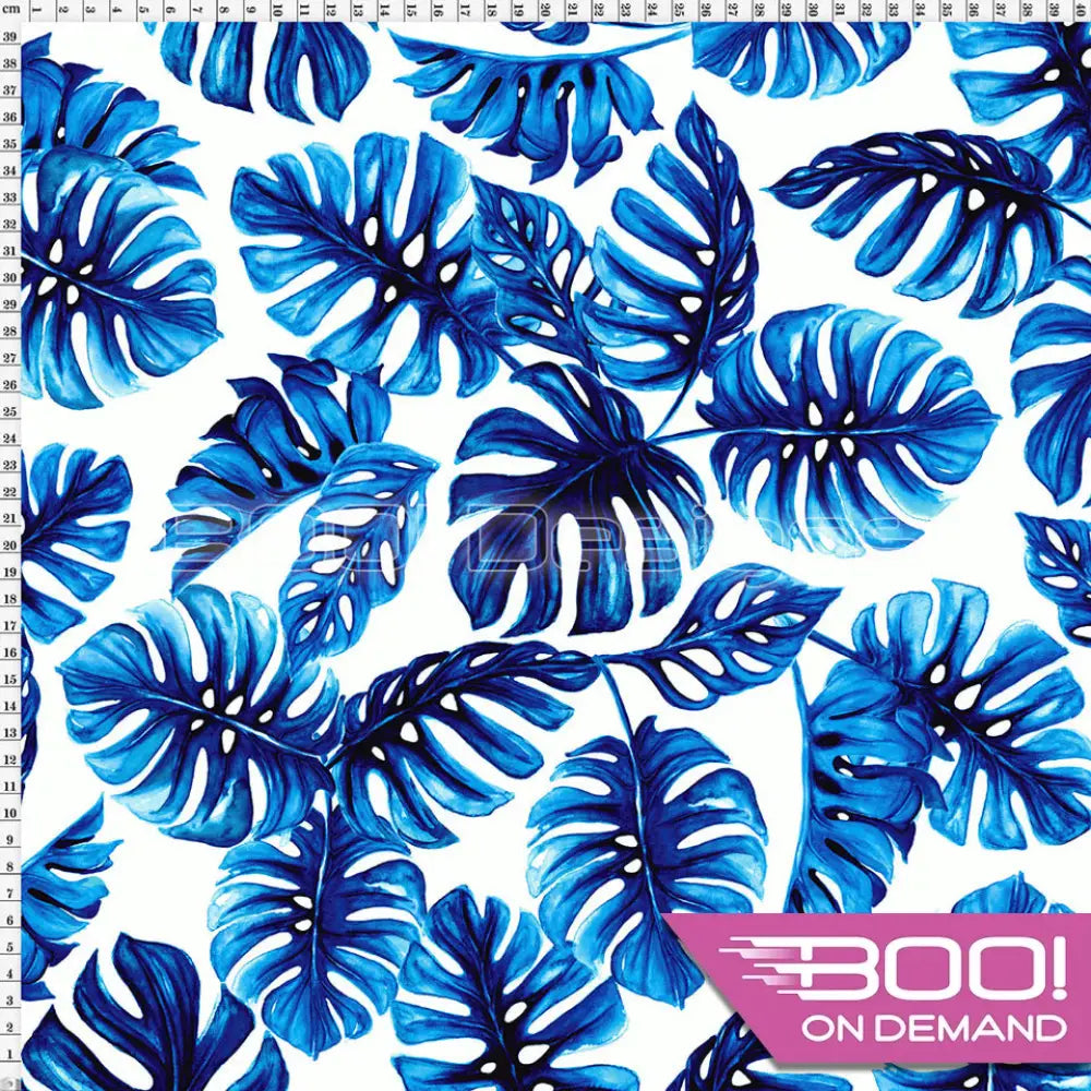 Spandex Zed Monstera White Royal Fabric