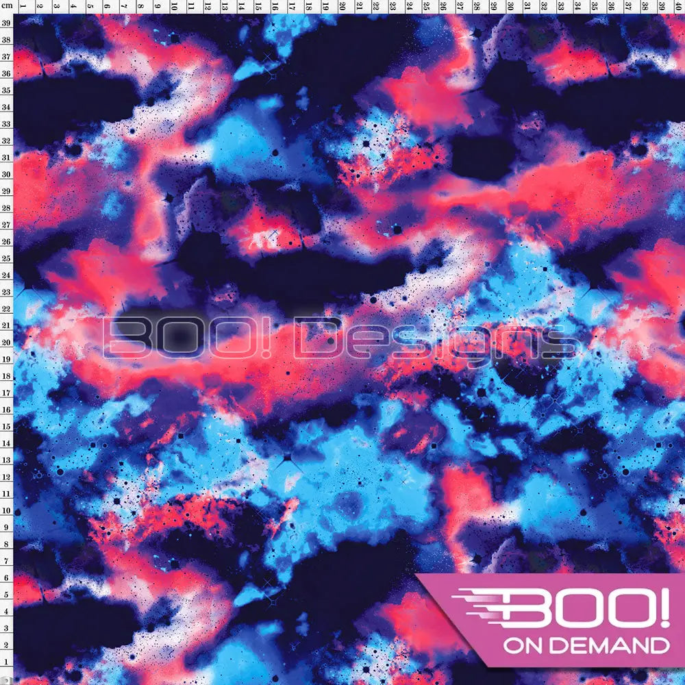 Spandex Zodiac Pink Blue Fabric