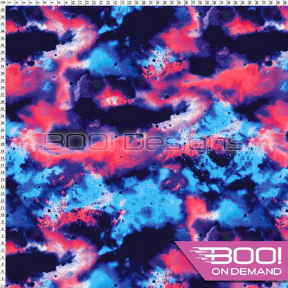 Spandex Zodiac Pink Blue Fabric