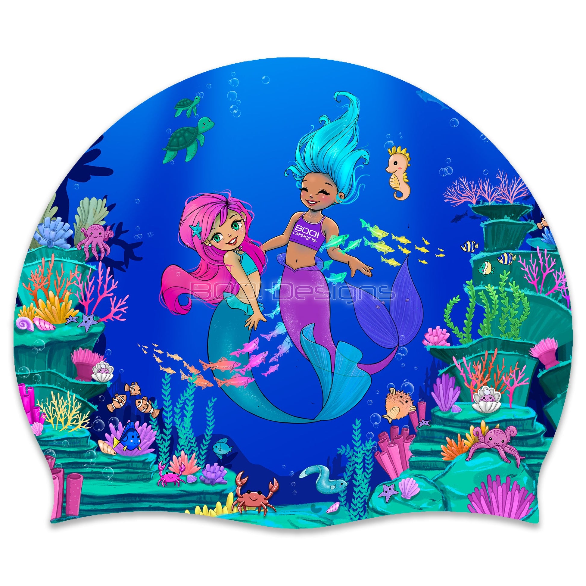 Silicone Swimming Cap Mermaids Swim Cap