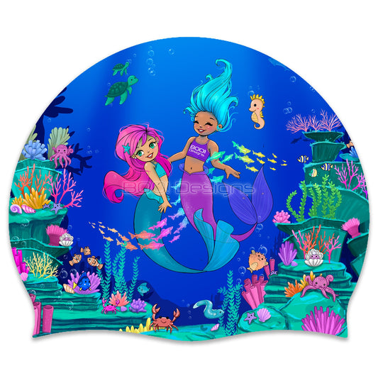 Silicone Swimming Cap Mermaids Swim Cap