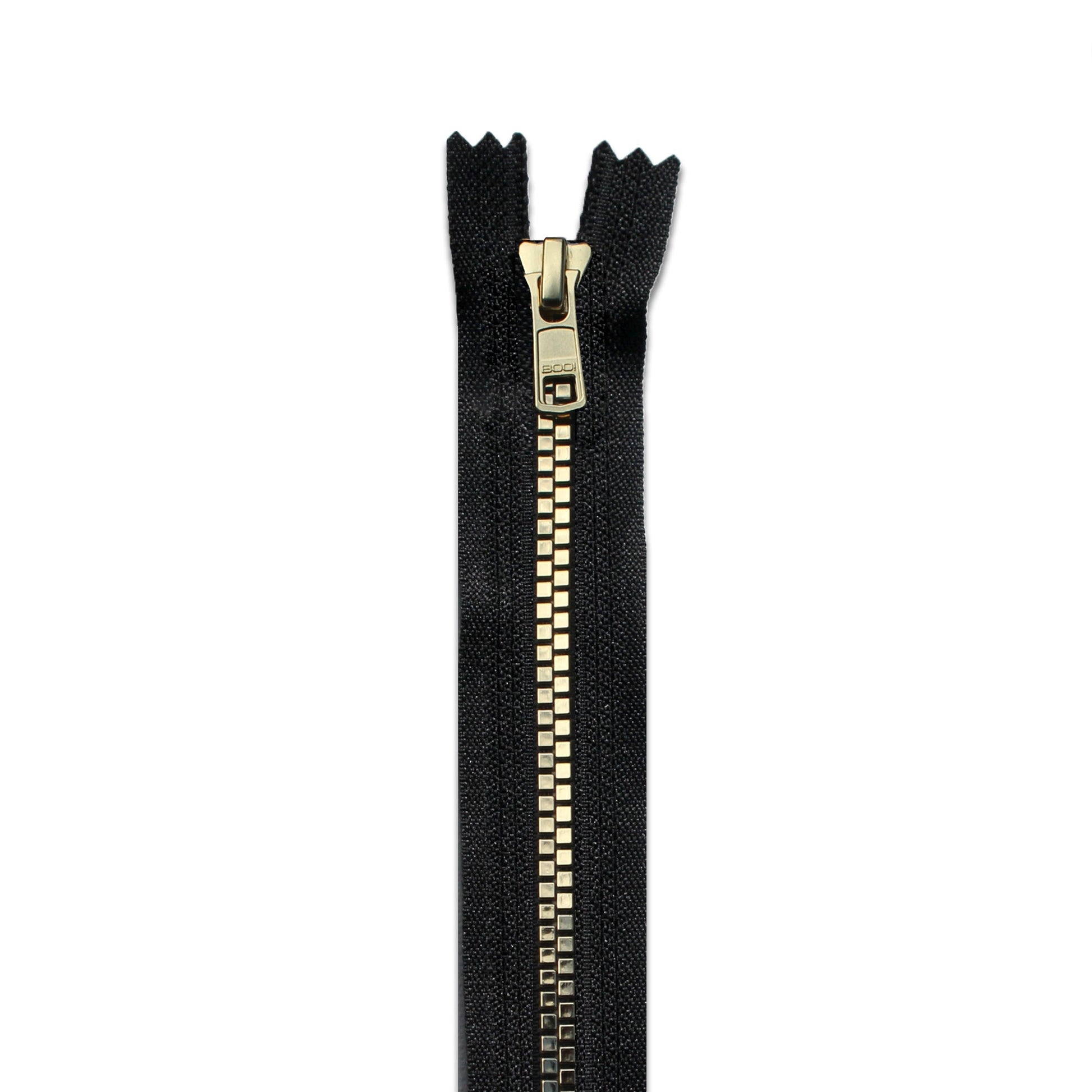 BOO Chunky Zip Closed End Flat Gold Chunky Zip Closed