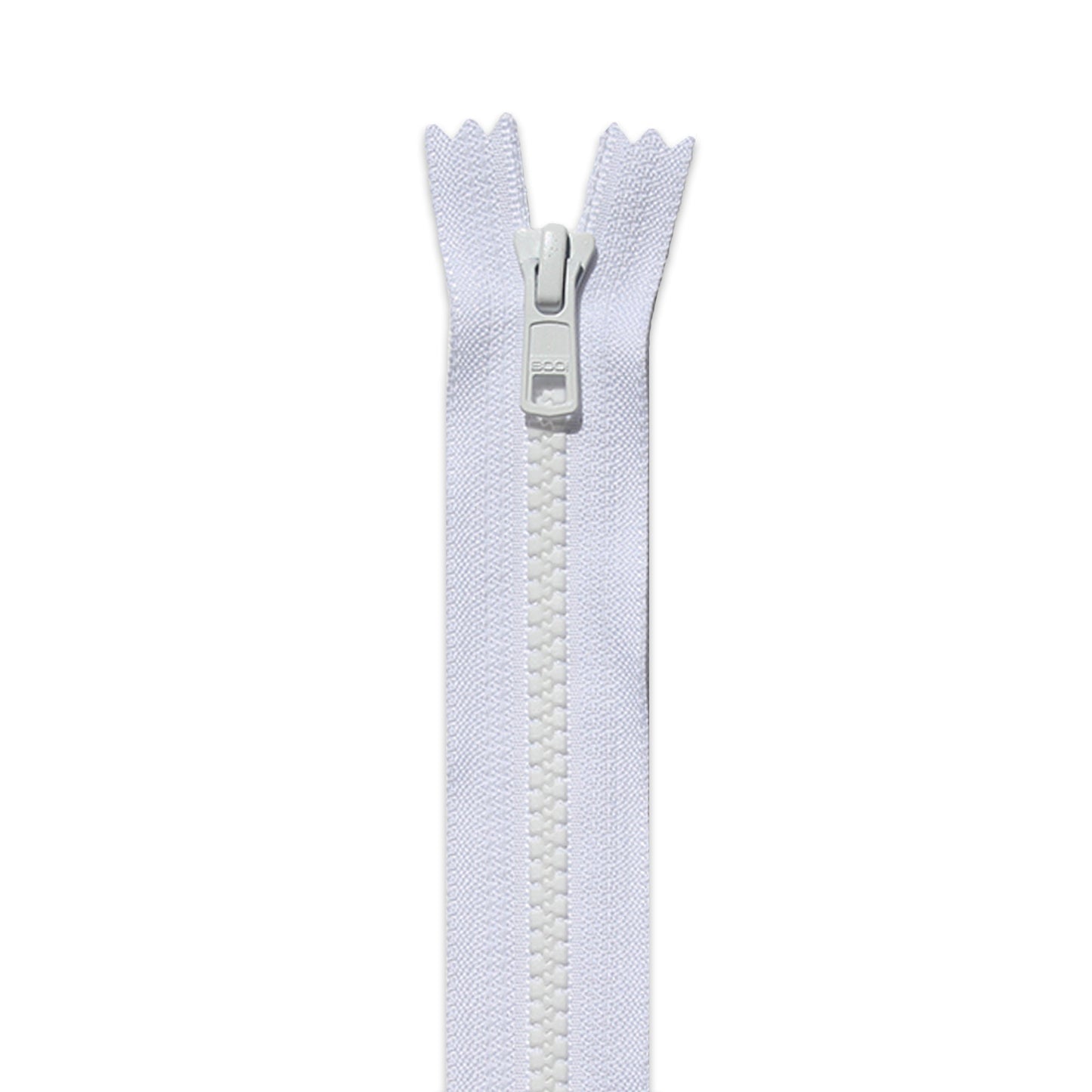 BOO Chunky Zip Closed End White 501 Chunky Zip Closed
