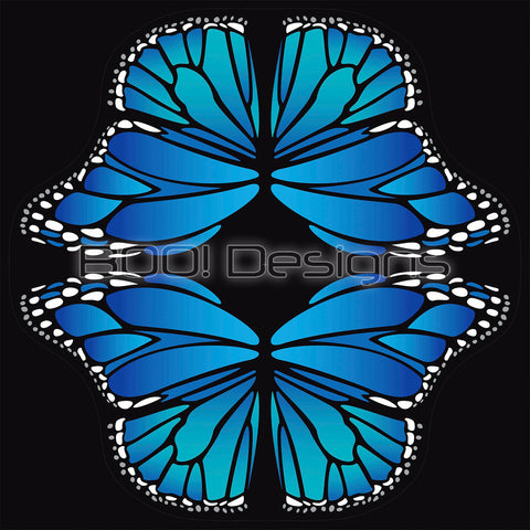 Spandex P145 Circle Panel Wings Blue