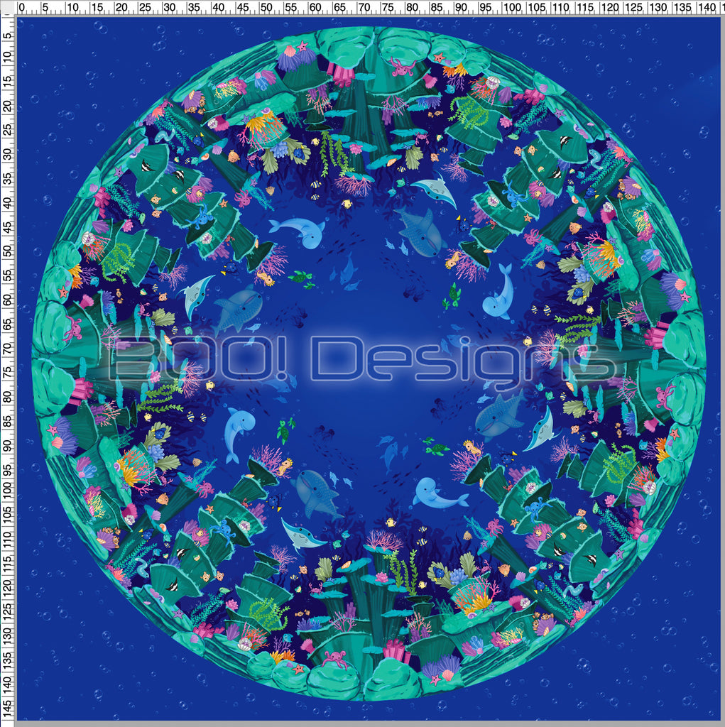 Spandex Circle Panel Mermaid Large