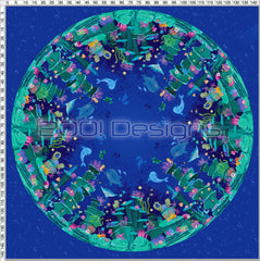 Spandex P145 Circle Panel Mermaid Large