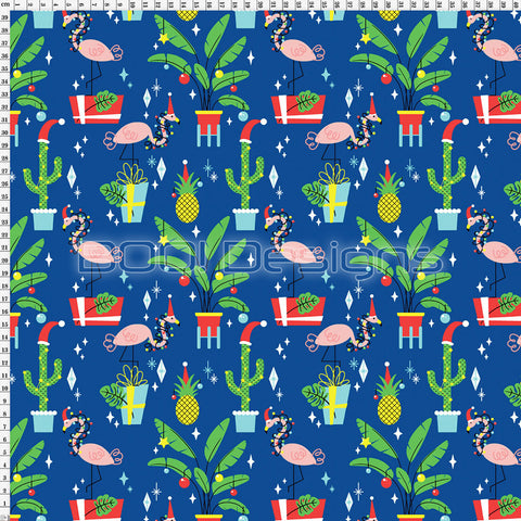 Spandex Xmas Flamingos