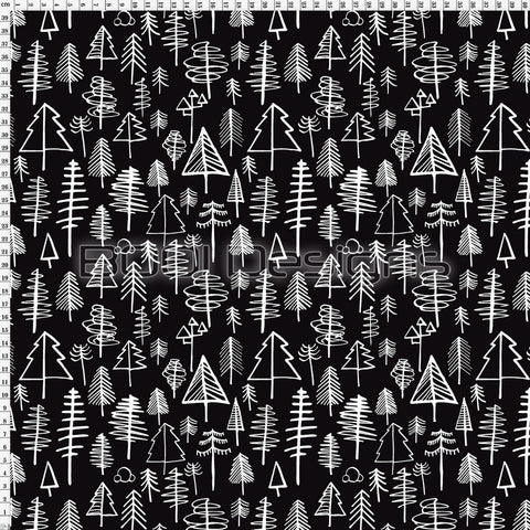 Spandex Xmas Monochrome Trees