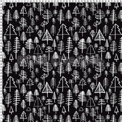 Spandex Xmas Monochrome Trees
