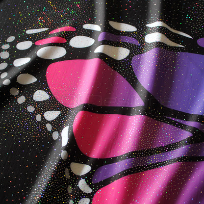 Spandex P105 Circle Panel Wings Pink/Blue - Glitter Stardust