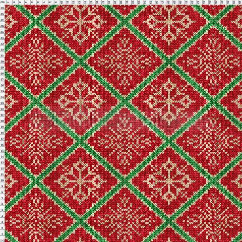 Spandex Snowflake Knit Red