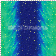 Spandex Xmas Aurora Green - Glitter Galaxy