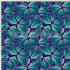Spandex Butterflies Teal