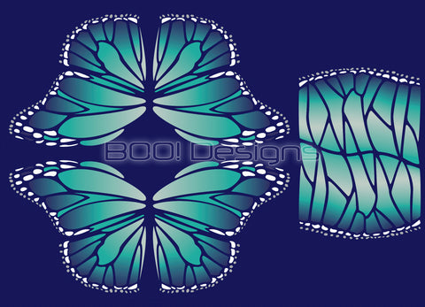 Spandex P105 Circle Panel Wings Teal