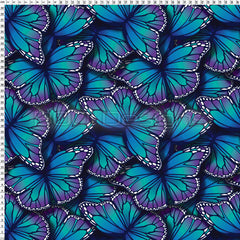 Spandex Butterflies Purple Teal