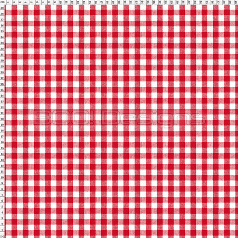 Spandex Gingham Red