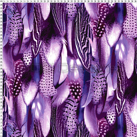 Spandex Warrior Feathers Purple